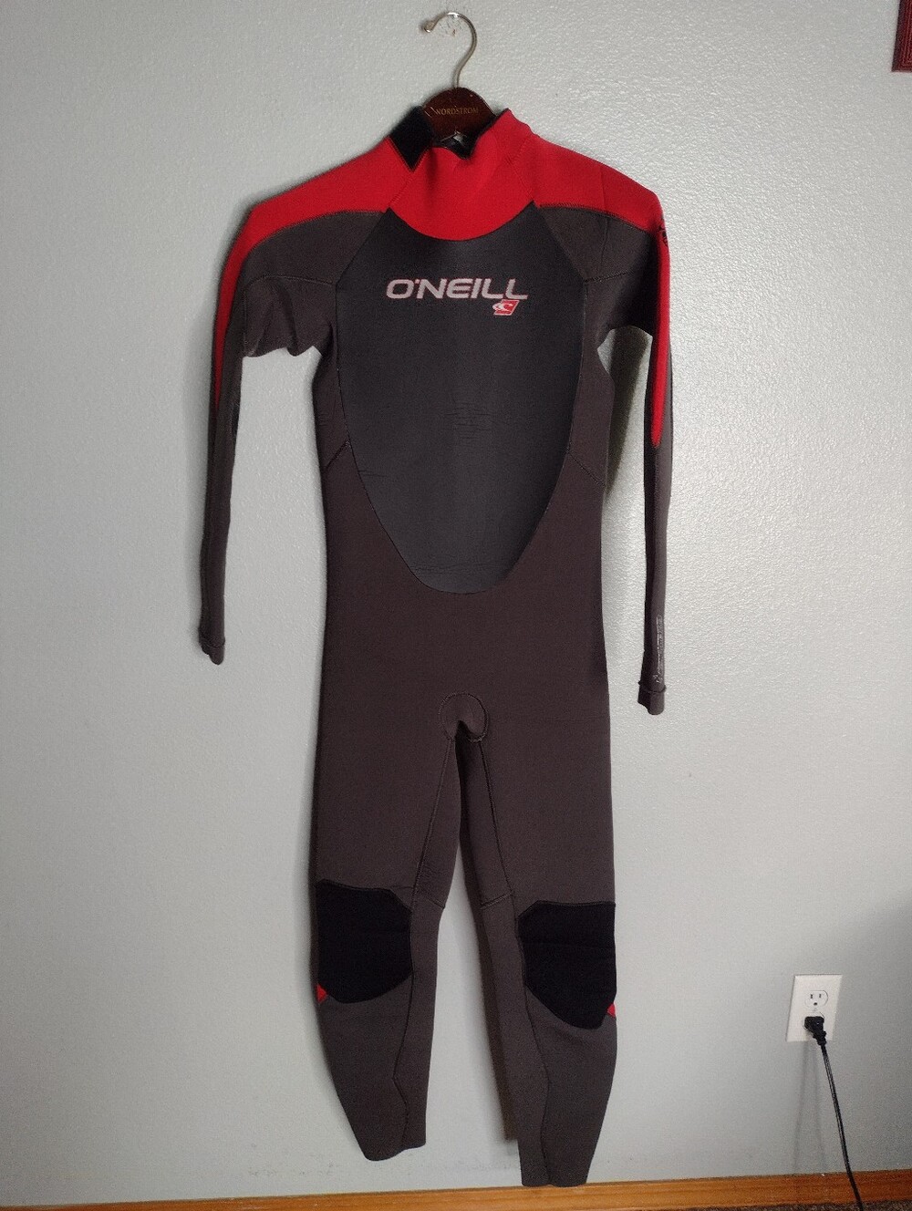 O’Neill Youth Epic 4/3mm Full Wetsuit  Size 16 Red Gray Surf
